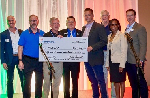 Performance Services Presents Scholarship Check to MASBA