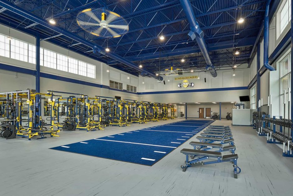 New Mooresville High School Pioneer Pavilion Weight Room