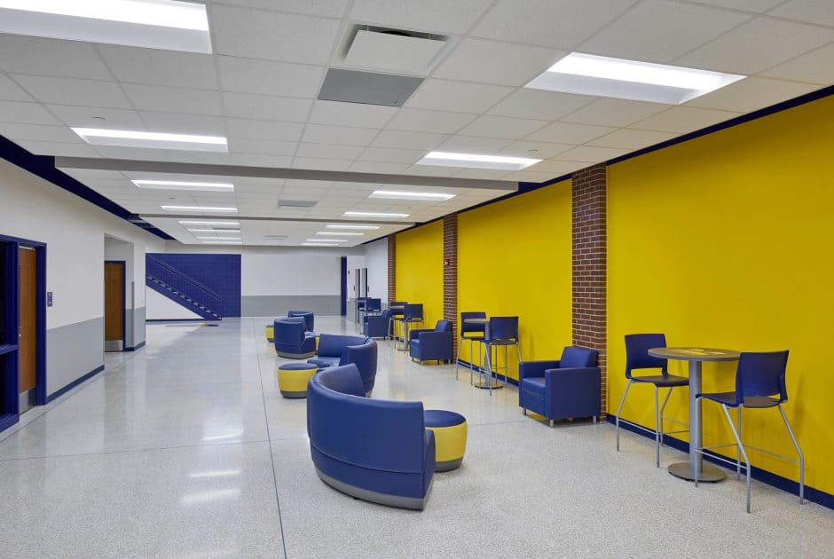 New Mooresville High School Pioneer Pavilion Corridor