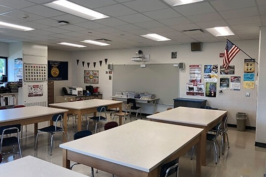 South Central classroom with LED lighting