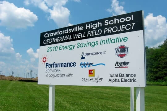 Crawfordsville High School Geothermal Well Field Project