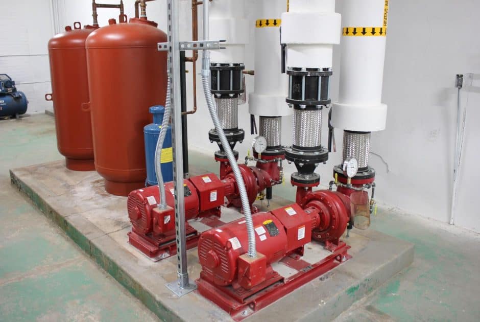 Omro School District expansion tanks and Baldor reliance pumps