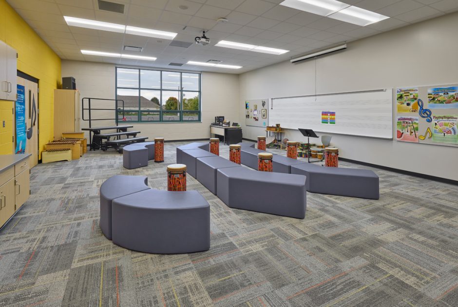 Avon's Maple Elementary School Music Classroom
