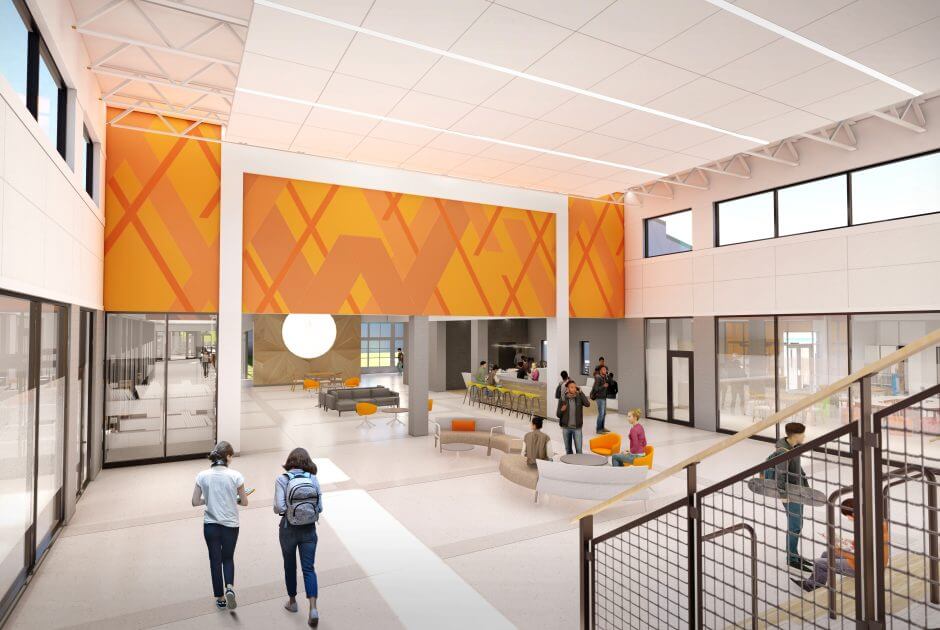 Warsaw High School Rendering - Central Commons
