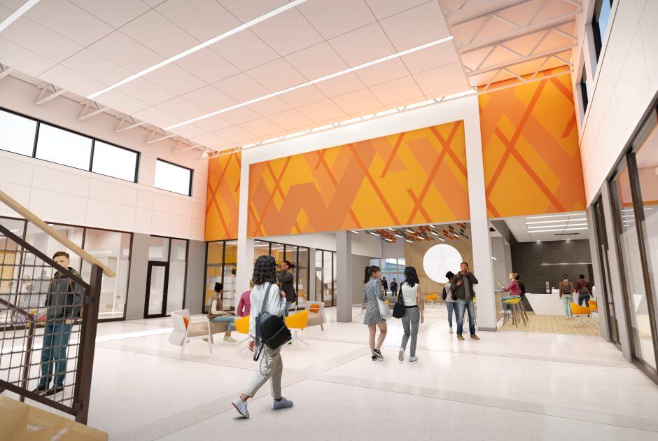 Warsaw High School Rendering - Central Commons