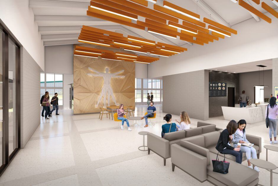 Warsaw High School Rendering - Central Commons