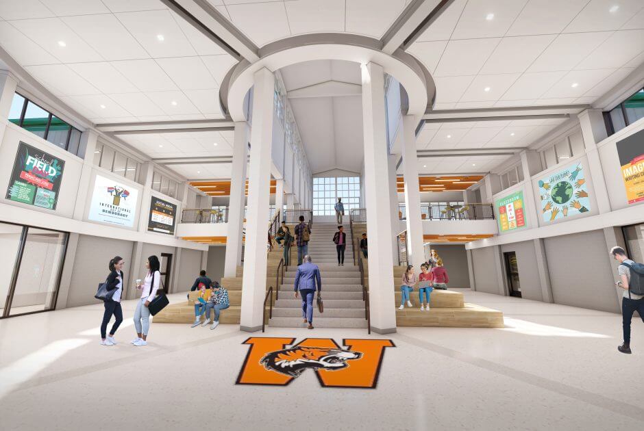 Warsaw High School Rendering - Main Entry