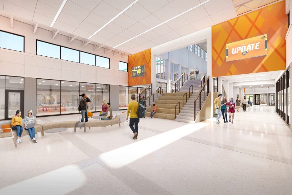 Warsaw High School Rendering - Central Commons