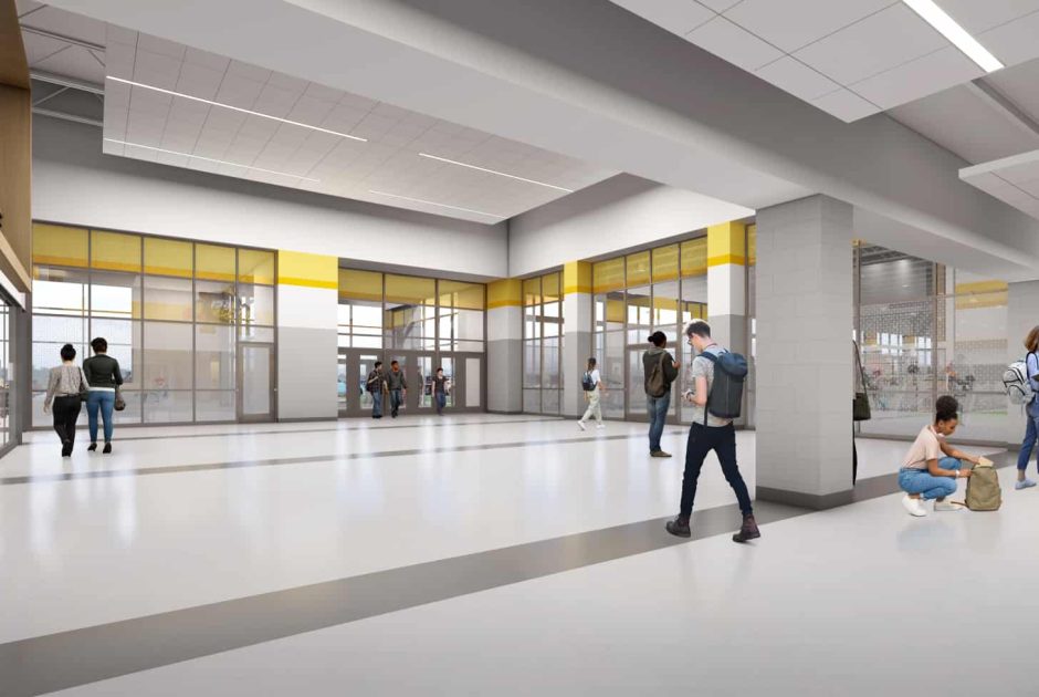 Avon High School Rendering - Fitness Lobby