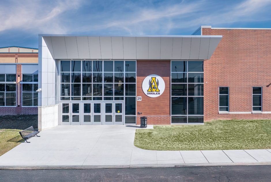Avon High School Renovation Project - Athletic Exterior Entrance