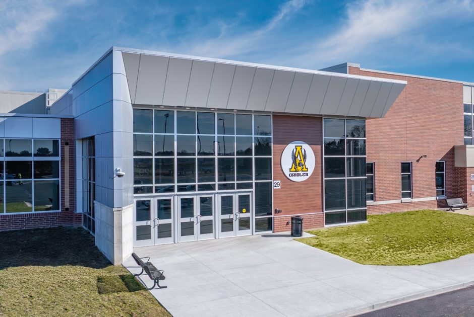 Avon High School Renovation Project - Athletic Exterior Entrance