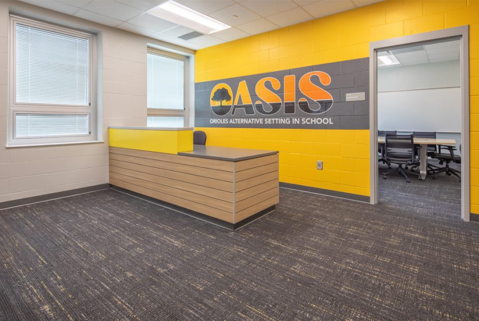 Avon High School Renovation Project - OASIS Interior Entrance