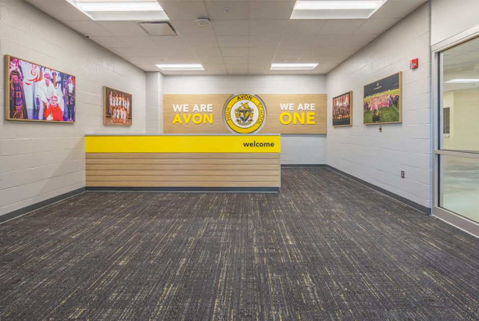 Avon High School Renovation Project - Performing Arts Interior Entrance