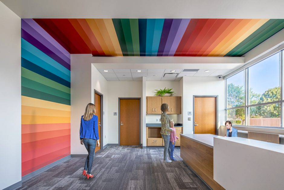 Griffith Public Schools Admin Area with Students and Staff