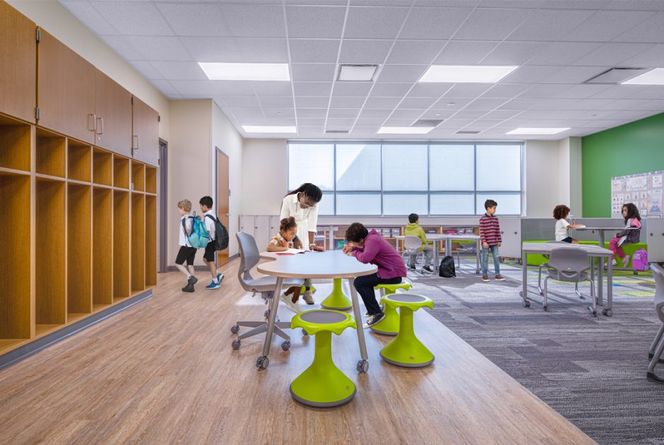 Griffith Public Schools Green Classroom with Students