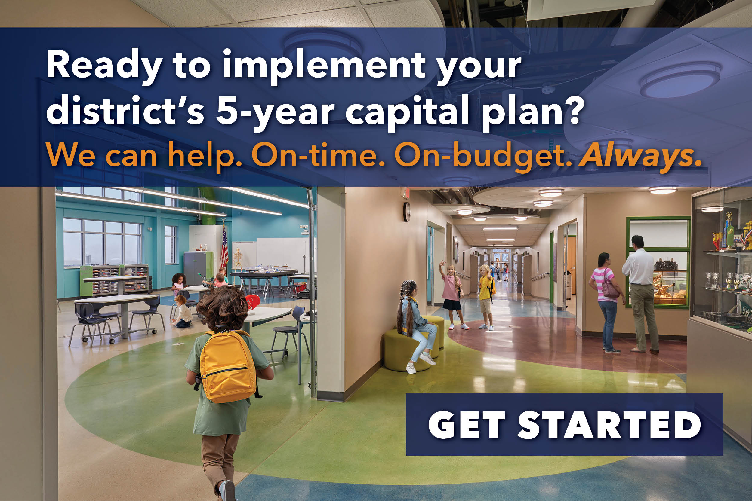 Alabama Call to Action graphic asking Schools to get started implementing their district capital plans