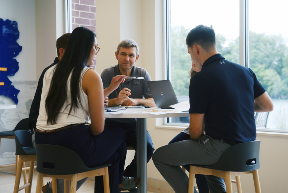 Performance Services' Performance Assurance Team collaborating on a project