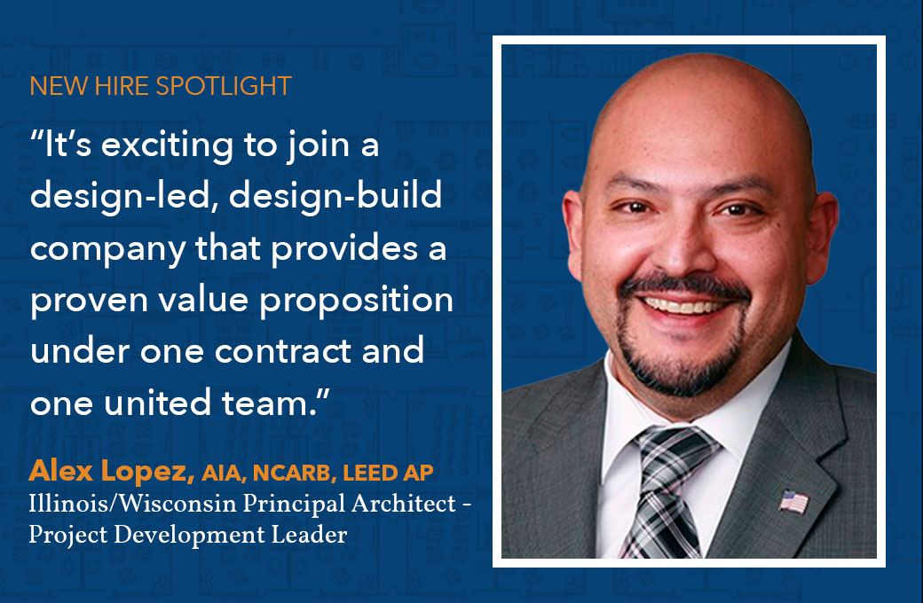 Graphic with Alex Lopez and a quote about why he joined Performance Services