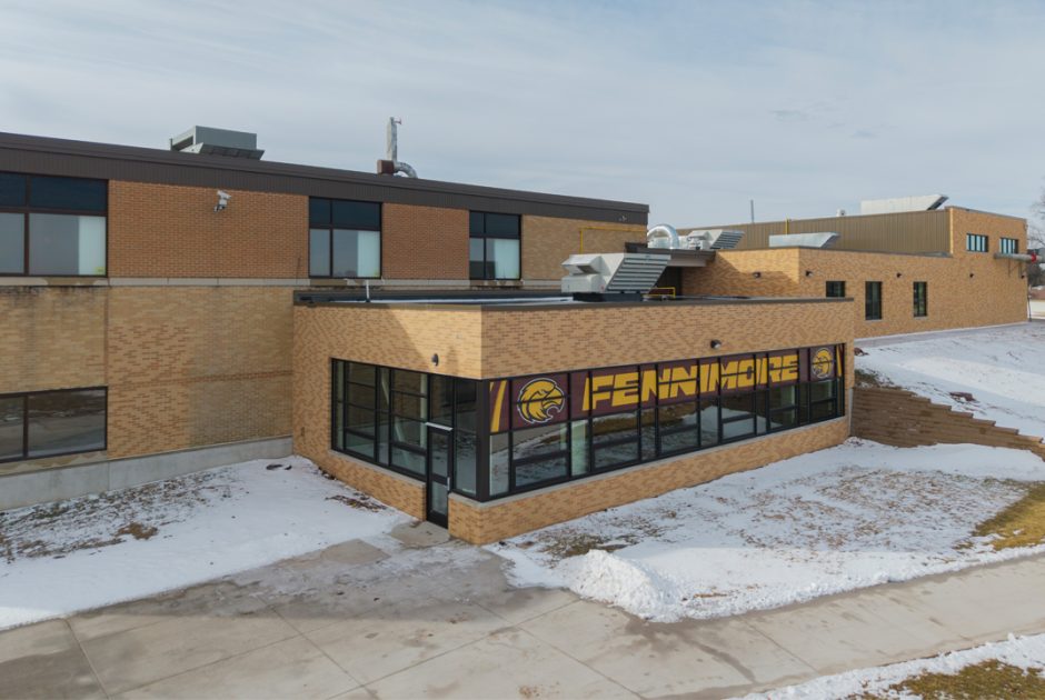 Exterior of new athletics addition to Fennimore High School