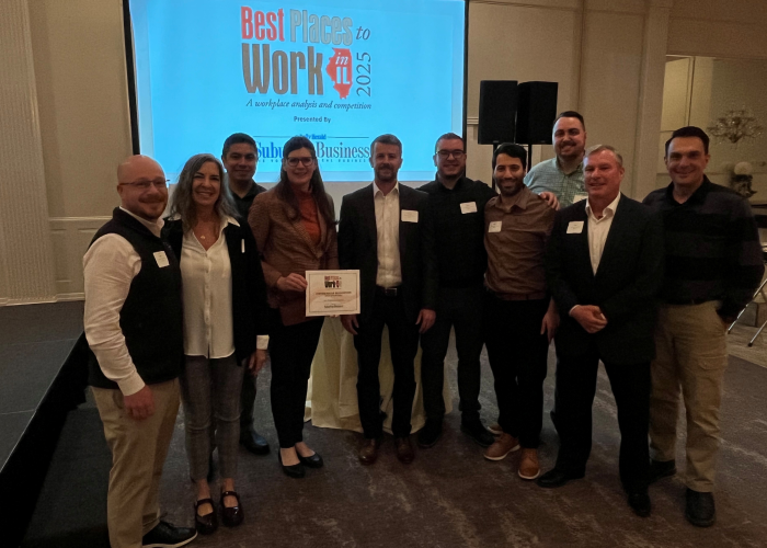 Illinois team receiving the Best Places to Work in Illinois Award 2025
