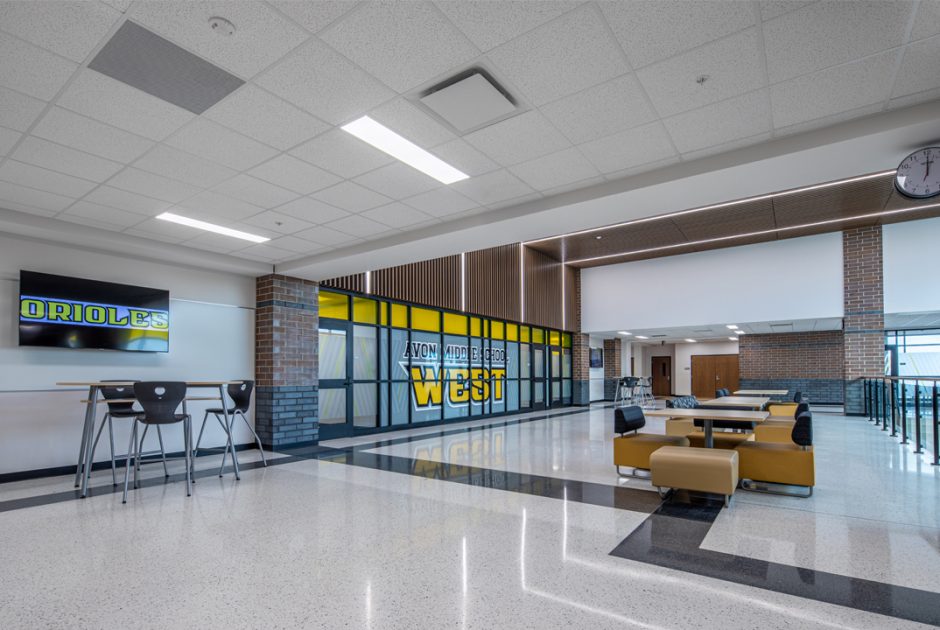 Avon Middle School West - Second Floor Commons Area