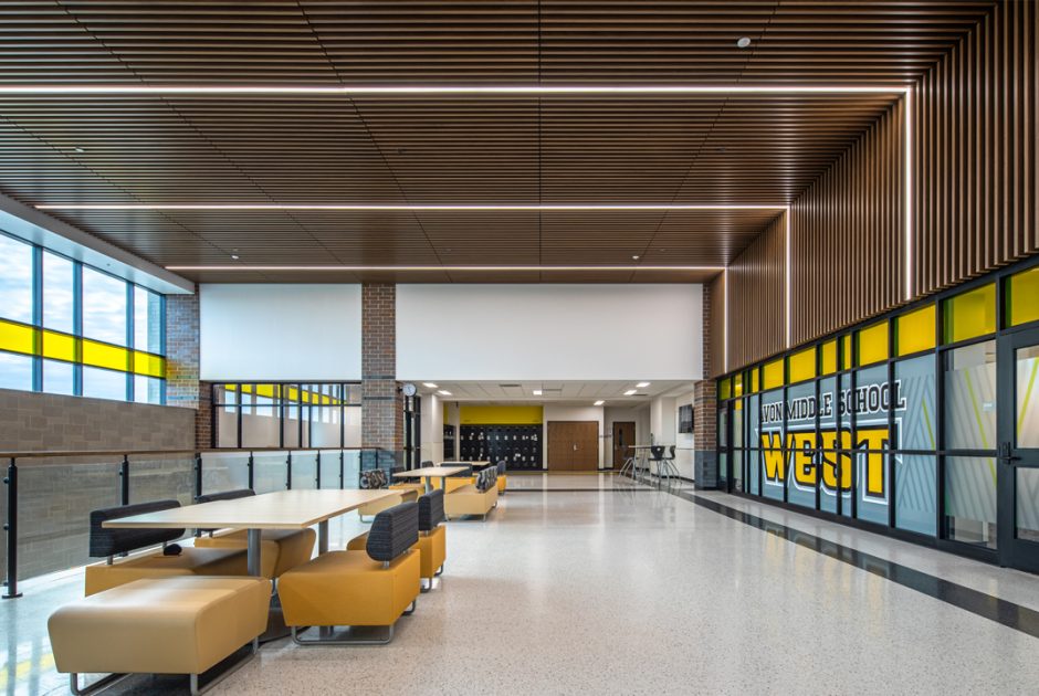 Avon Middle School West - Second Floor Commons Area