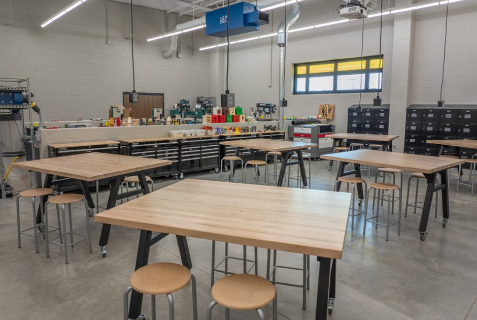 Avon Middle School West Design & Engineering Classroom
