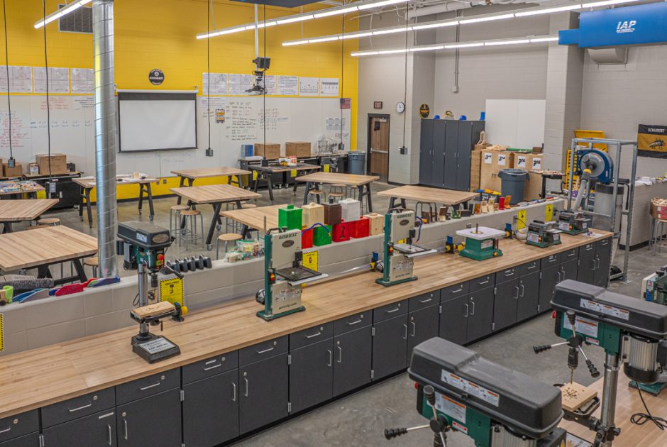 Avon Middle School West Design & Engineering Classroom