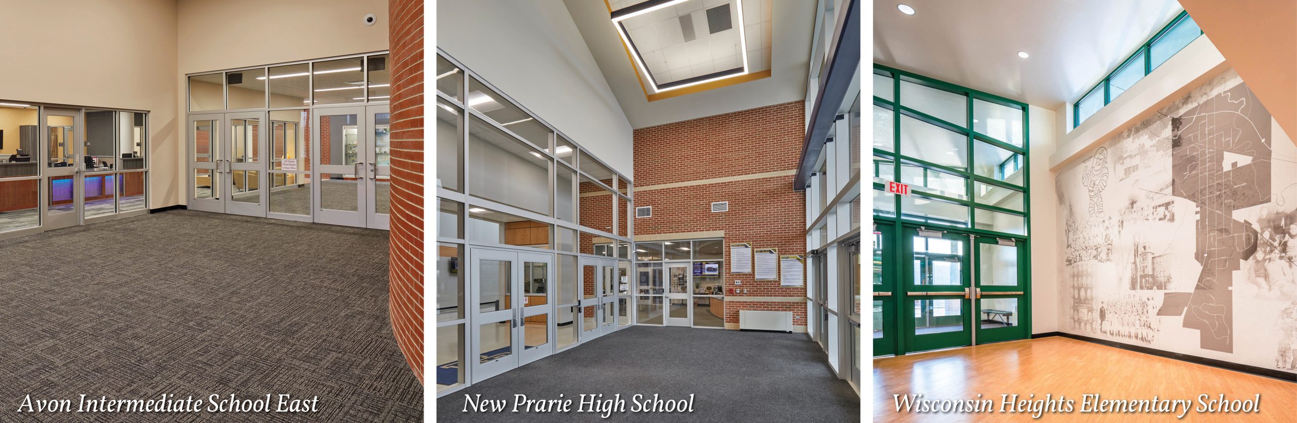 Secure vestibule collage