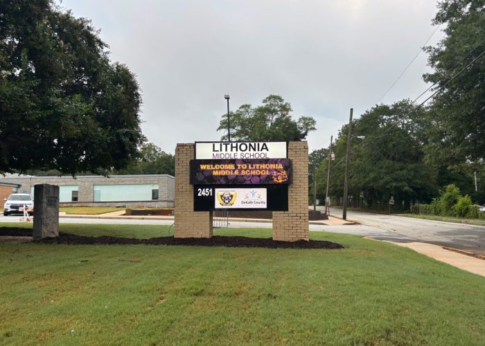 Lithonia Middle School Main Entry Sign