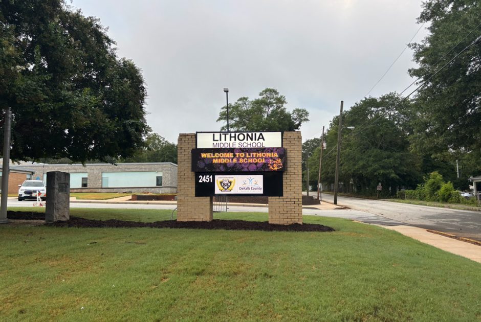 Lithonia Middle School Main Entry Sign