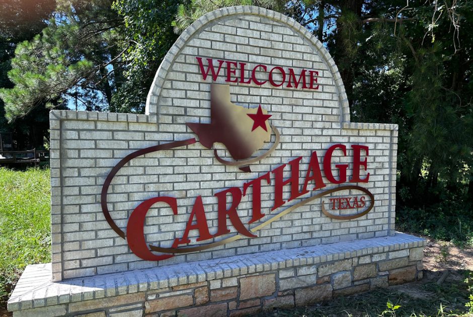 City of Carthage Welcome Sign