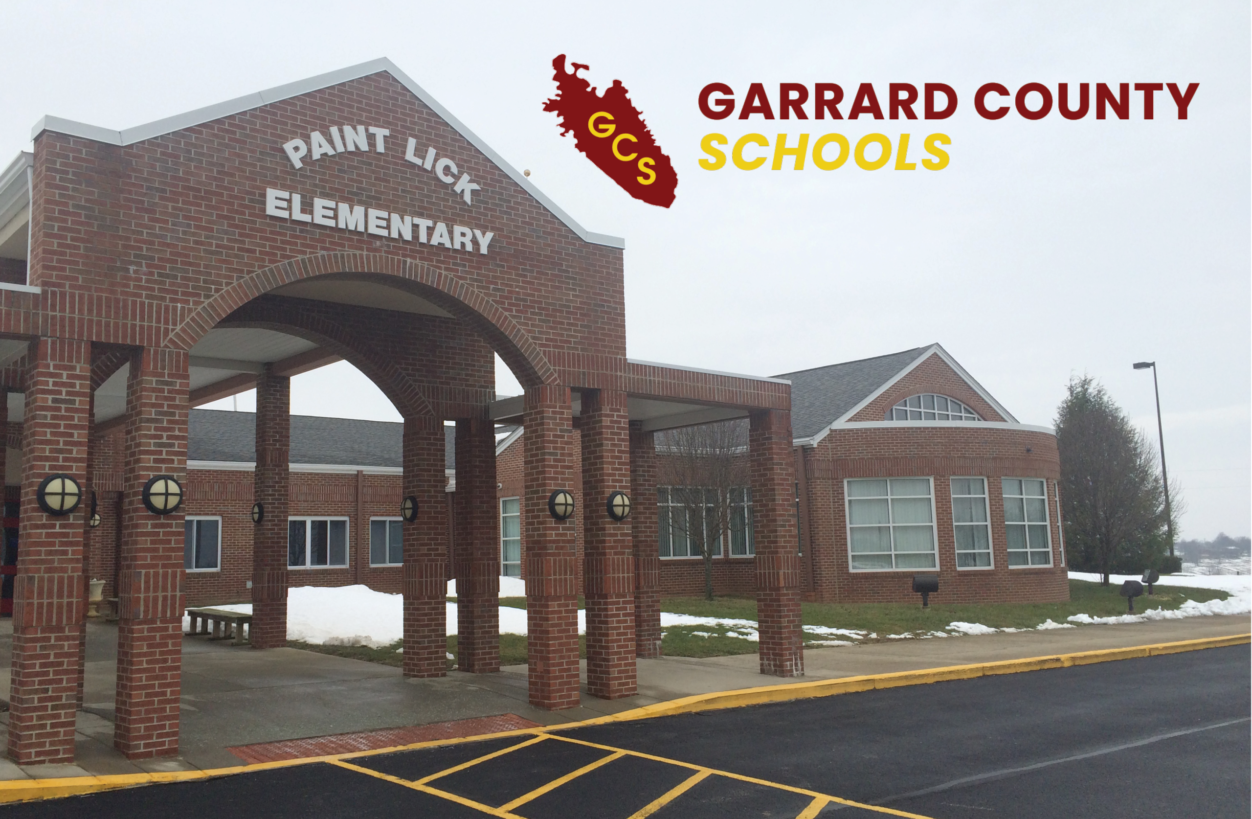 Garrard County Schools, KY building with Logo in upper corner