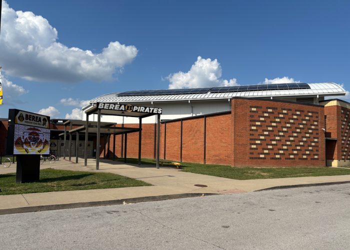 Exterior of Berea Independent Schools with Solar on the Roof