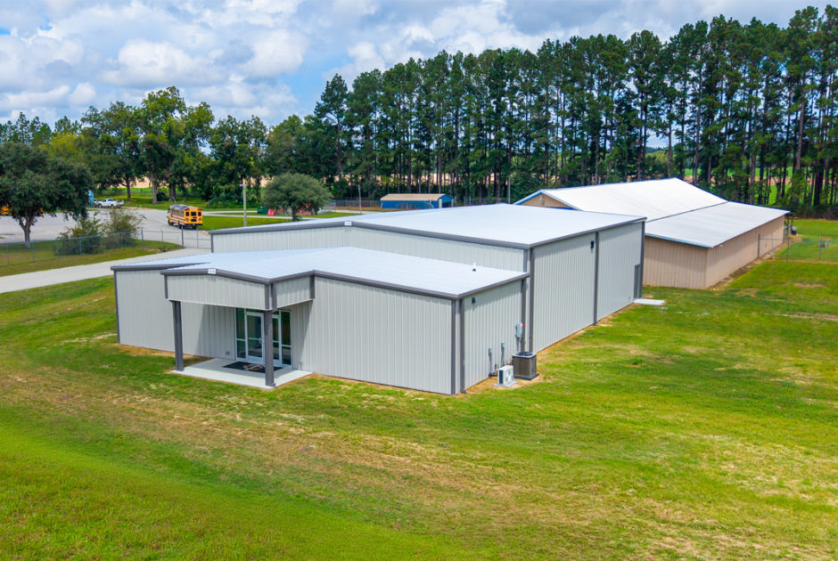Exterior of Tattnall County Schools New Agriculture Building
