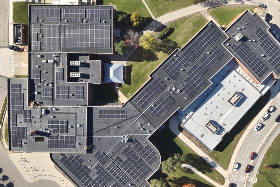 Barrington School District 220 Roof-mounted Solar Arrays