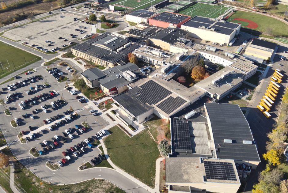 Barrington School District 220 Roof-mounted Solar Arrays