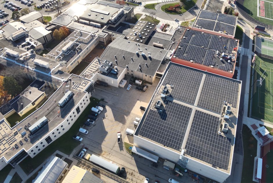 Barrington School District 220 Roof-mounted Solar Arrays