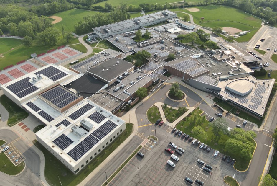 Township HSD 113 - Roof-mounted Solar at Deerfield High School