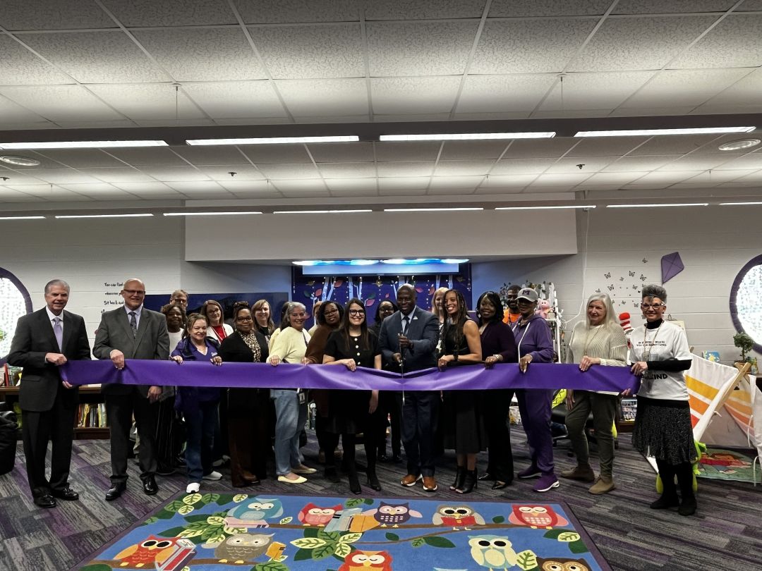 Ribbon Cutting with School Staff