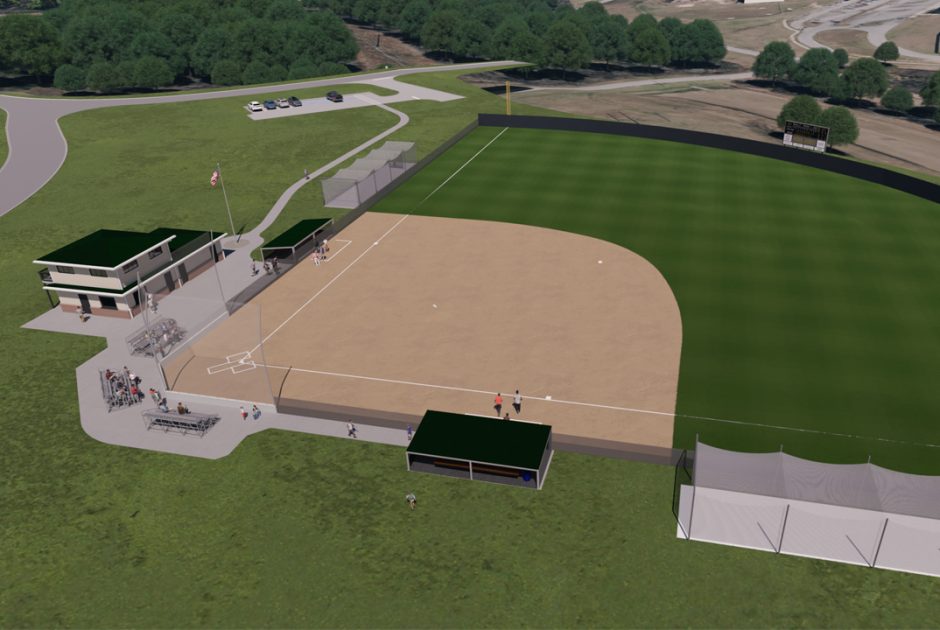 Rendering of Baldwin County School's new baseball facility at Oak Hill Middle School