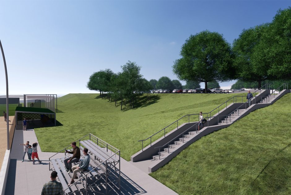 Rendering of Baldwin County School's new baseball facility at Oak Hill Middle School