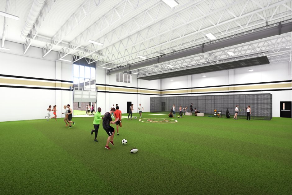 Rendering of Griffith Public Schools new high school athletic center - indoor track