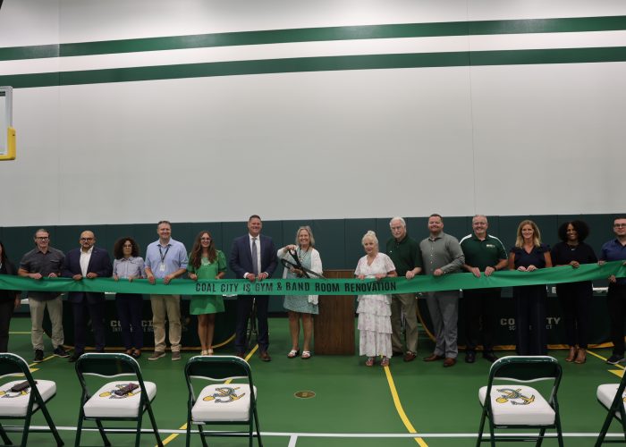 Ribbon cutting at Coal City CUSD #1